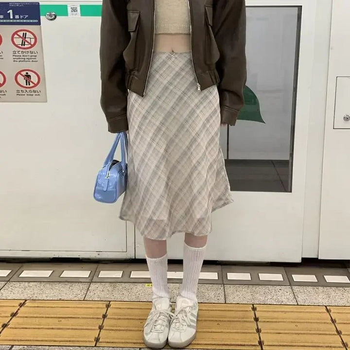 MORIAH™ – Classic Plaid Midi Skirt - ByClothique