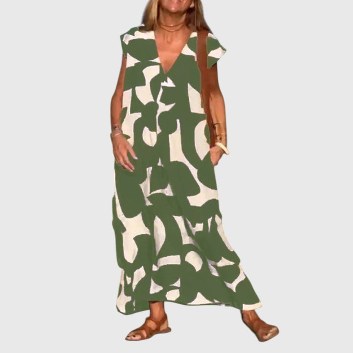 Clytemnestraara - Loose Printed Maxi Dress
