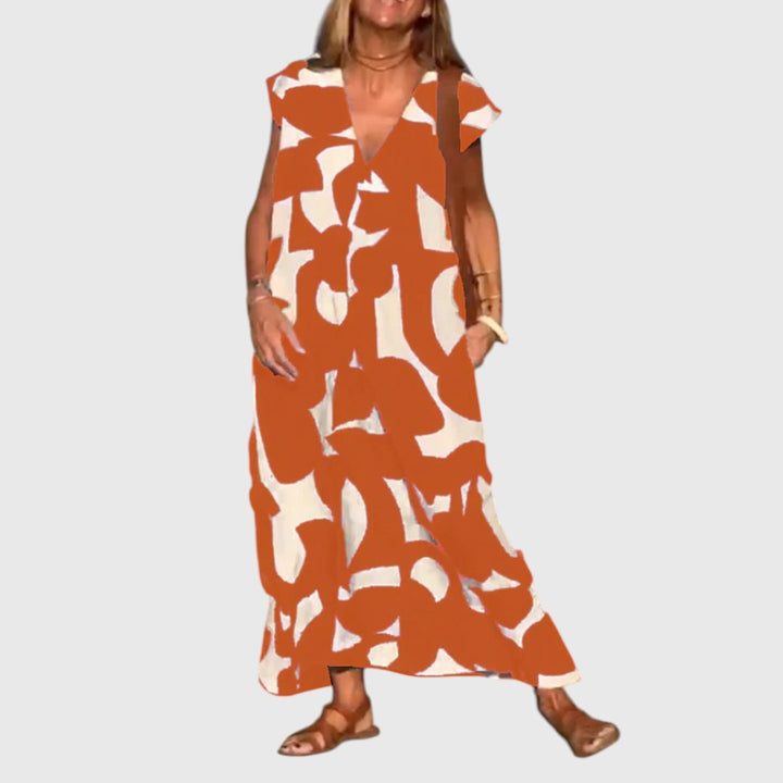 Clytemnestraara - Loose Printed Maxi Dress