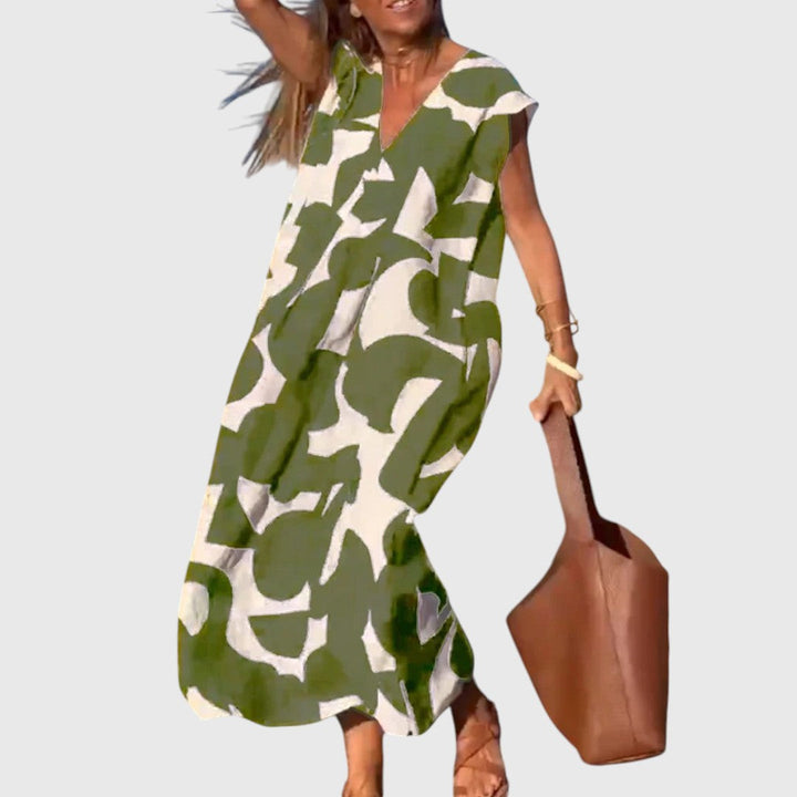 Clytemnestraara - Loose Printed Maxi Dress