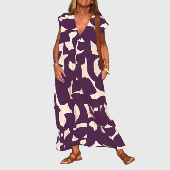 Clytemnestraara - Loose Printed Maxi Dress