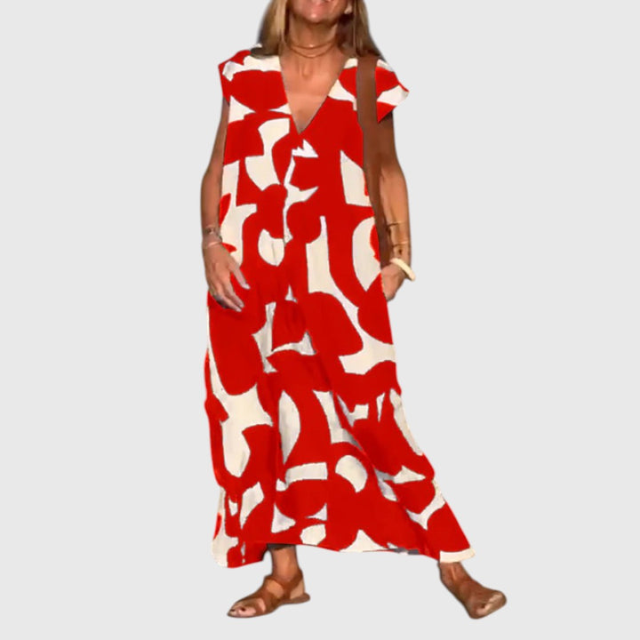 Clytemnestraara - Loose Printed Maxi Dress