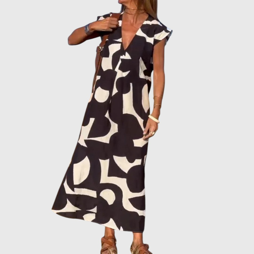 Clytemnestraara - Loose Printed Maxi Dress