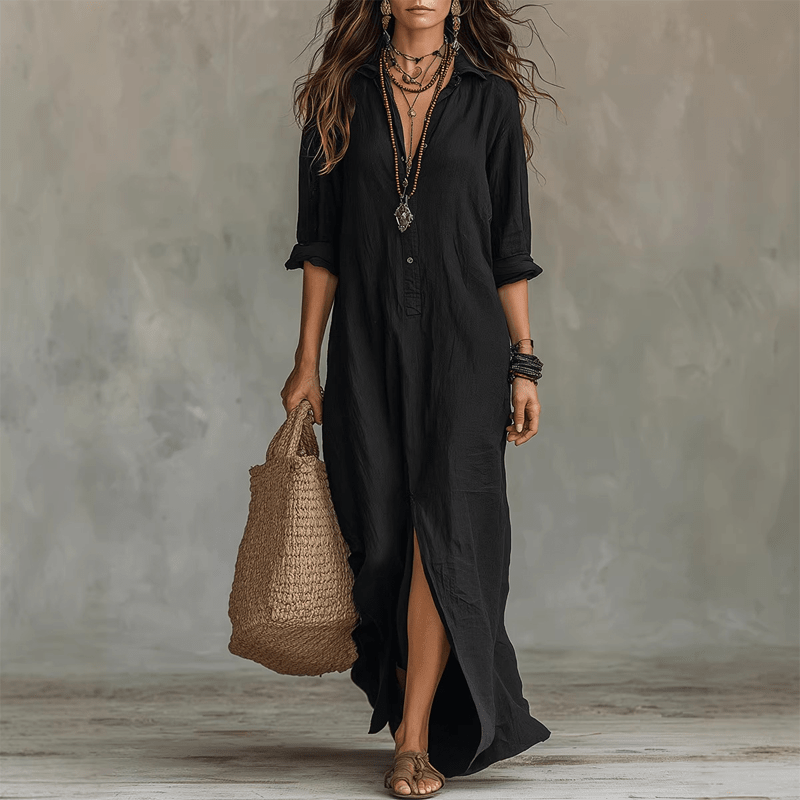 Nela Relaxed Midi Dress - ByClothique