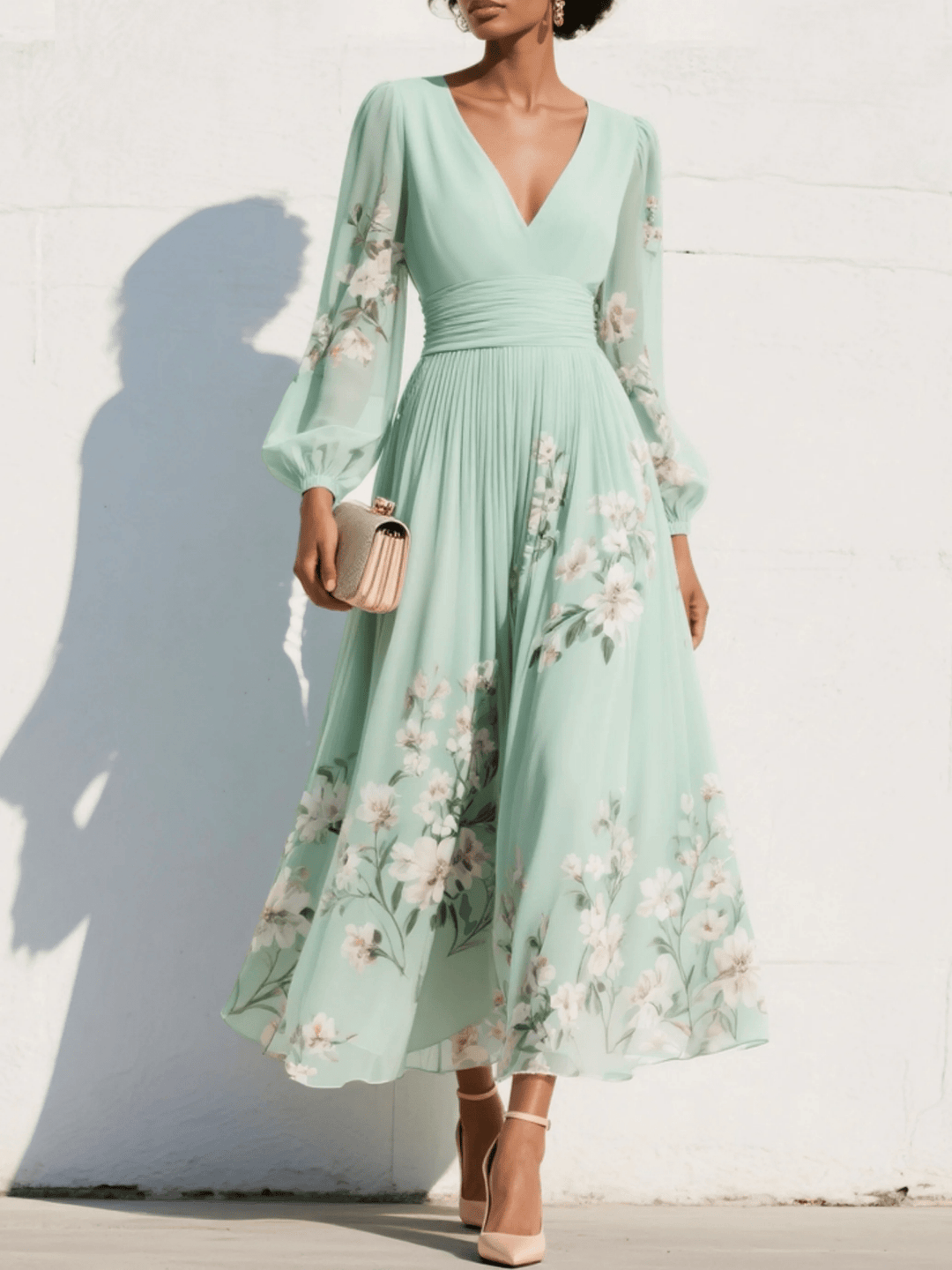 Odelia Floral Midi Dress - ByClothique