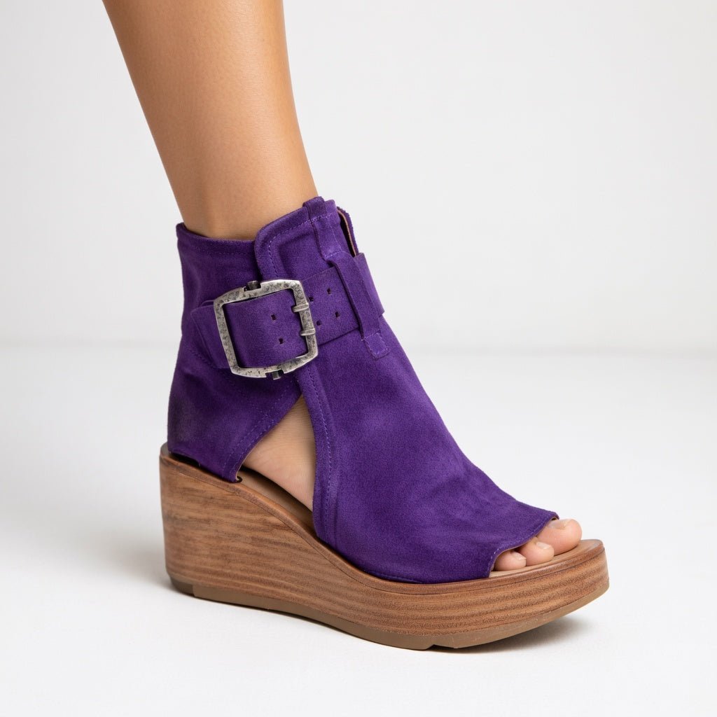 Orélisse™ — Open - toe Wedge Booties - ByClothique