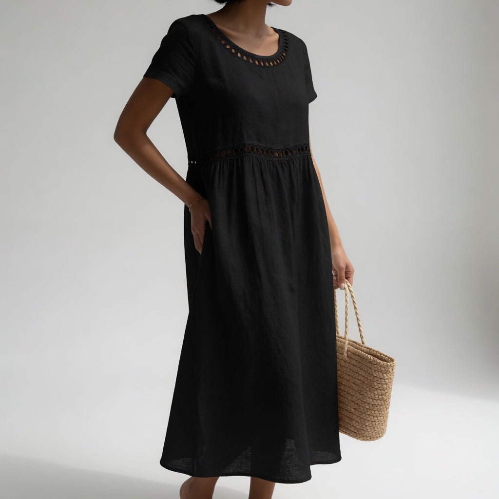 Pernelle™ Midi Dress with Soft Feminine Embroidery - ByClothique