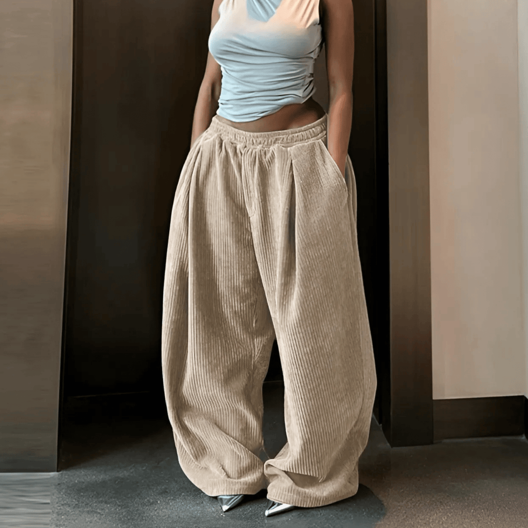 RAMY™ - Casual High Waist Wide Leg Baggy Pants - ByClothique
