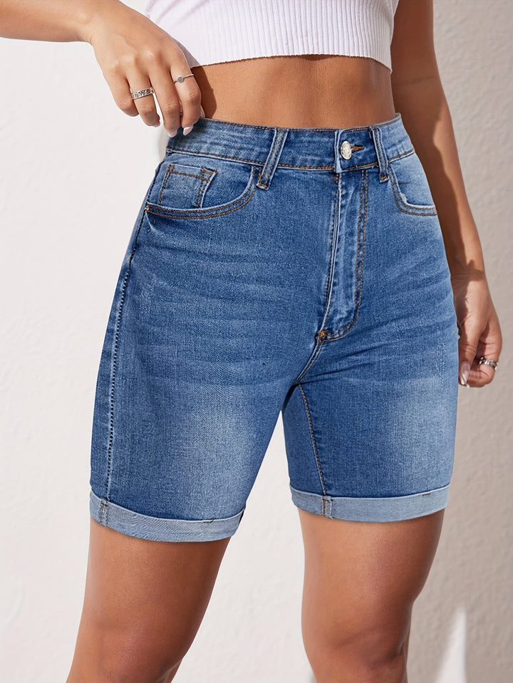 RAPHAELLE™ - Stretch - Fit Bermuda Jean Short - ByClothique