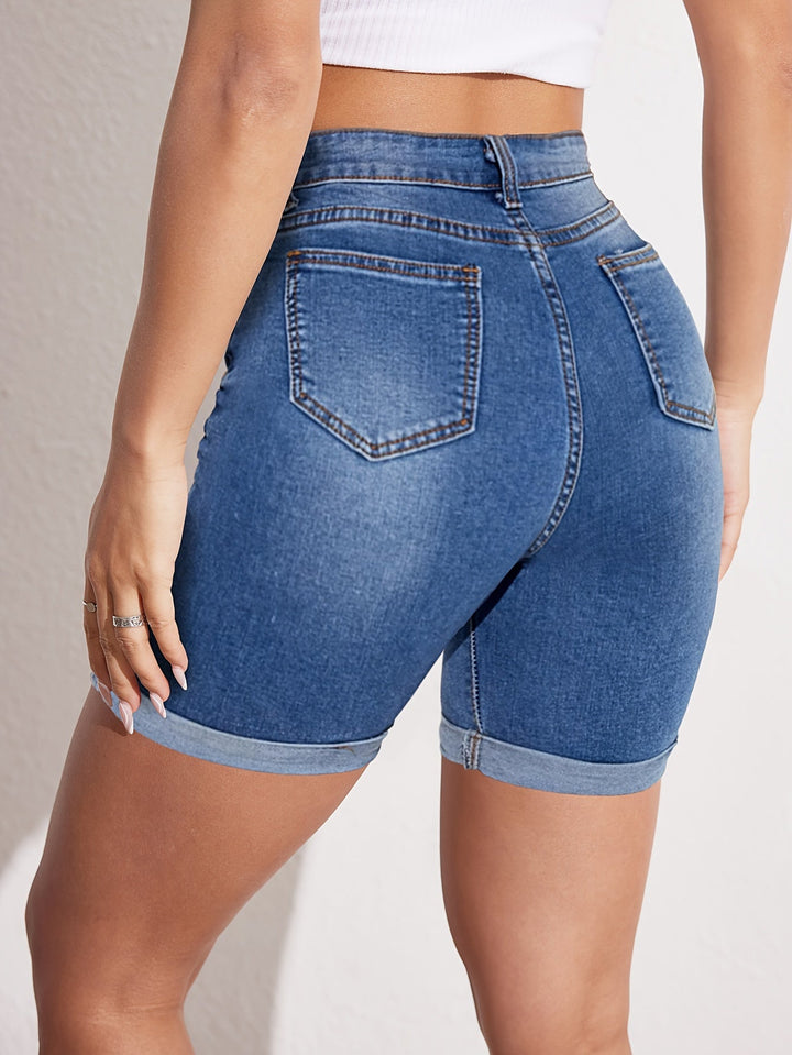 RAPHAELLE™ - Stretch - Fit Bermuda Jean Short - ByClothique