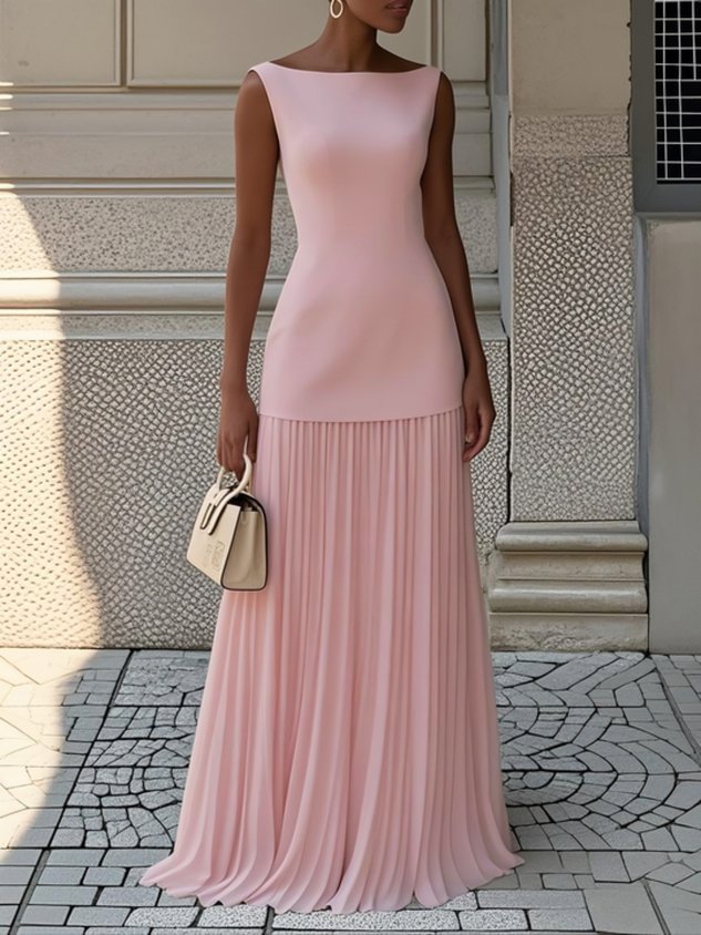 Shania™ Pleated Maxi Dress - ByClothique