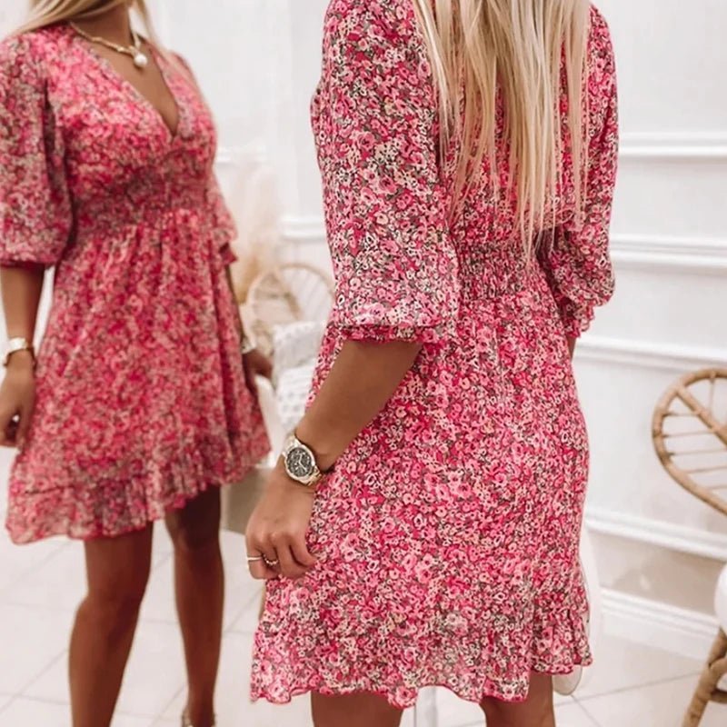 Sunna - Elegant Floral Dress - ByClothique